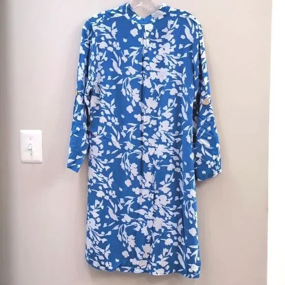 WALKER & WADE Day Tripper Tunic Dress in Cornflower Blue Sz Small - Picture 5 of 11